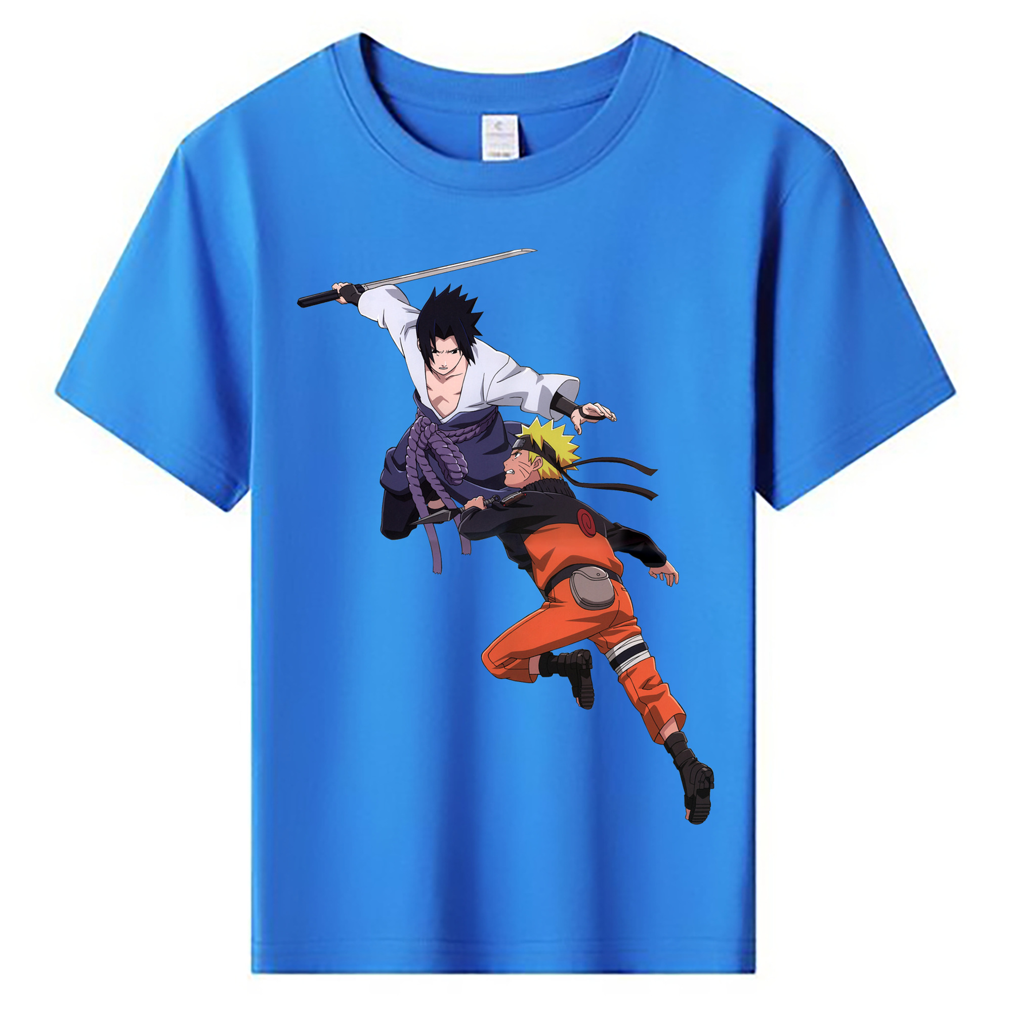 （画像用） NARUTO -ナルト- うちは サスケ Uchiha Sasuke 綿100％キッズTシャツ（フロントプリント）